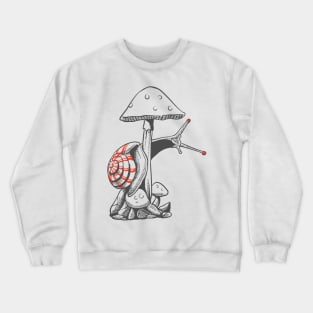 Snail Mushroom Crewneck Sweatshirt